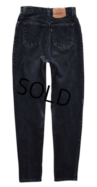 画像4: 【ビンテージ】【USA製】【LEVI'S】リーバイス【521】【ブラックデニム】【レディース古着】【サイズ12】【W27.5程度】  (4)