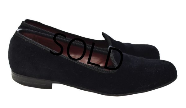 画像6: イングランド製【ビンテージ】【BRITCHES of Georgetowne】黒【ベロア】【スリッポン】【28cm程度】  (6)