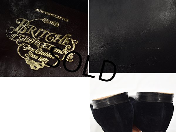 画像3: イングランド製【ビンテージ】【BRITCHES of Georgetowne】黒【ベロア】【スリッポン】【28cm程度】  (3)