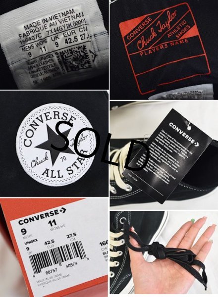 画像2: 【新品未使用】箱付き【コンバース】converse【CT70】【黒】【チャックテイラー】166407C【オールスター】【ハイカット】【ヌバックレザー】【サイズ27.5cm】  (2)
