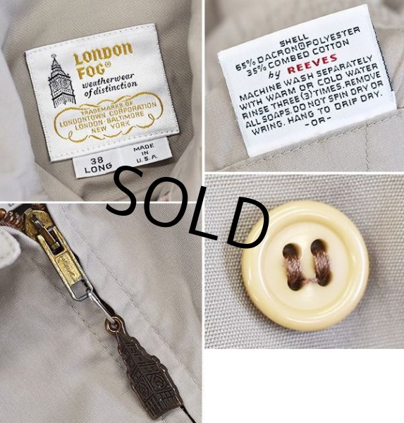 画像2: USA製【ビンテージ】【LONDON FOG】【ロンドンフォグ】【グレー】 【ブルゾン】【サイズ38-Long】  (2)
