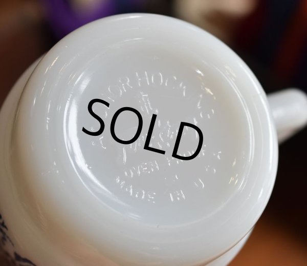 画像2: 【Fire King】【ファイヤーキング】【白×青】【グレートシール】【スタッキング】【マグカップ】  (2)