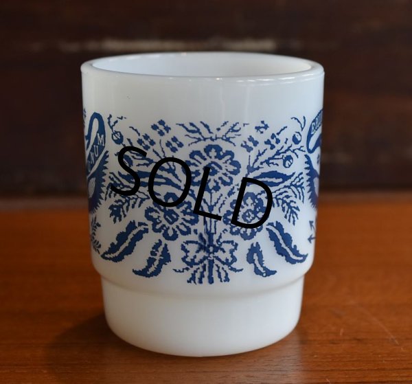 画像4: 【Fire King】【ファイヤーキング】【白×青】【グレートシール】【スタッキング】【マグカップ】  (4)