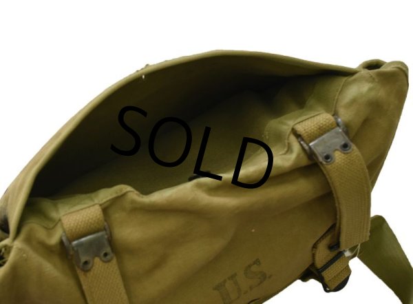 画像6: 40's【ビンテージ】ww2【米軍実物】 U.S.ARMY【ショルダーバッグ】ステンシル入り【ミュゼットバッグ】   (6)