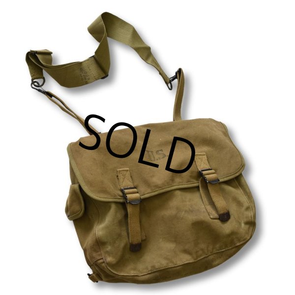画像3: 40's【ビンテージ】ww2【米軍実物】 U.S.ARMY【ショルダーバッグ】ステンシル入り【ミュゼットバッグ】   (3)