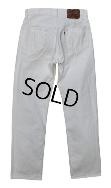画像4: 【ビンテージ】【USA製】【LEVI'S】【リーバイス５０１】501 ホワイト 白【デニムパンツ】【30x30】  (4)