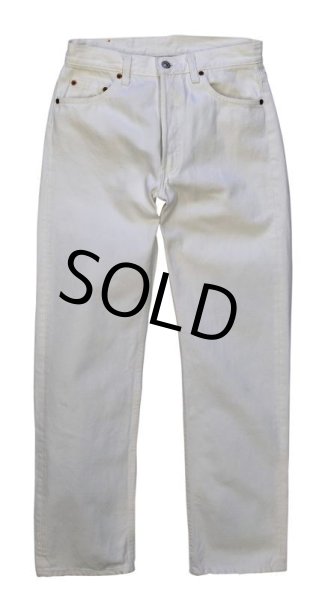 画像2: 【ビンテージ】【USA製】【LEVI'S】【リーバイス５０１】501 ホワイト 白【デニムパンツ】【30x30】  (2)