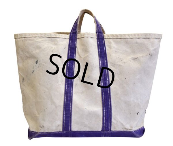 画像8: 80's~ ビンテージ【OLD トートバッグ】【紫×白】   (8)