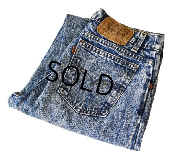 画像1: 【ビンテージ】【USA製】【LEVI'S】【リーバイス】【550】【ケミカルウォッシュ】【32×32】  (1)