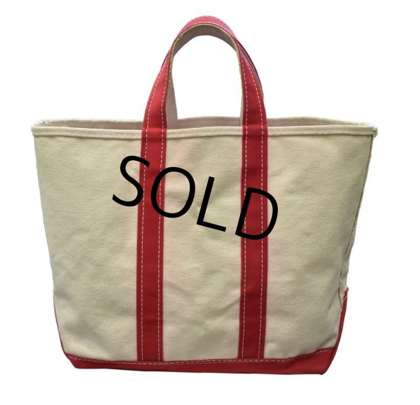 画像7: 耳付き 80's【ビンテージ】 【USA製】【L.L.bean】【L.L.ビーン】【キャンバス】【トートバッグ】【白×赤】  (7)