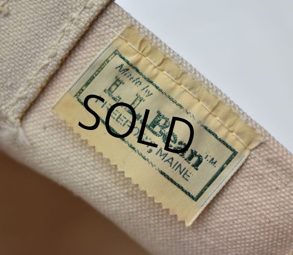 画像2: 耳付き 80's【ビンテージ】 【USA製】【L.L.bean】【L.L.ビーン】【キャンバス】【トートバッグ】【白×赤】  (2)