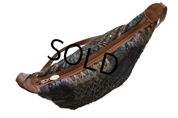 画像4: 【Contessa】【ビンテージ】【ブラウン】【マルチパターン】【総柄】【ショルダーバッグ】【ショルダーポーチ】  (4)