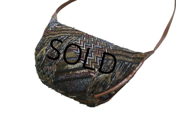 画像7: 【Contessa】【ビンテージ】【ブラウン】【マルチパターン】【総柄】【ショルダーバッグ】【ショルダーポーチ】  (7)