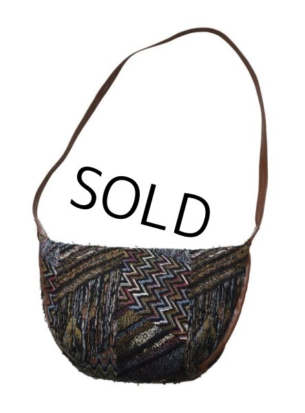 画像3: 【Contessa】【ビンテージ】【ブラウン】【マルチパターン】【総柄】【ショルダーバッグ】【ショルダーポーチ】  (3)