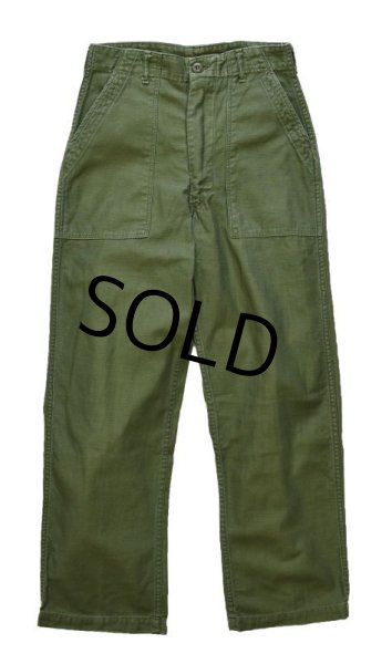 画像3: 60's【米軍実物】【ビンテージ】【ベイカーパンツ】【ボタンフライ】【ユーティリティパンツ】【30X31】  (3)