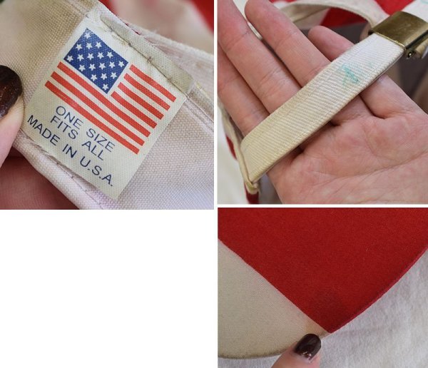 画像2: 【USA製】【ビンテージ】星条旗【キャップ】【白×赤×青】フリーサイズ   (2)