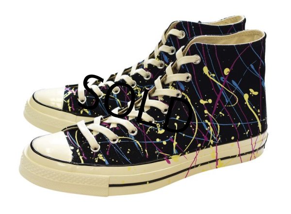 画像1: 【新品未使用】【コンバース】converse【CT70】【黒】【ペンキ加工】【チャックテイラー】【ハイカット】【サイズ２９cm】  (1)