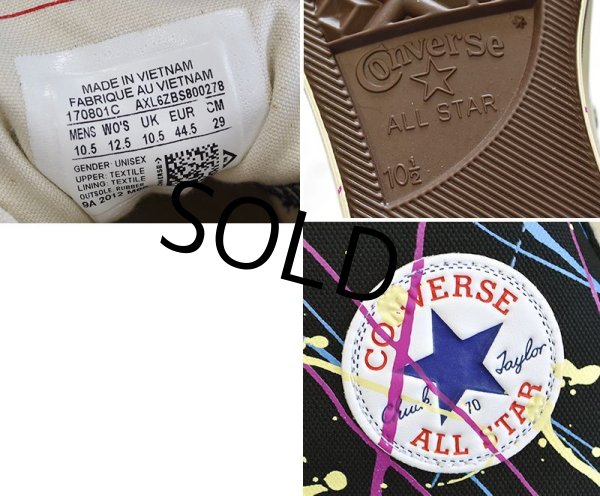 画像3: 【新品未使用】【コンバース】converse【CT70】【黒】【ペンキ加工】【チャックテイラー】【ハイカット】【サイズ29cm】  (3)