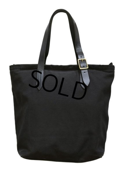 画像3: 【Kaufmann】カウフマン【黒】【レザーハンドル】【キャンバストートバッグ】  (3)