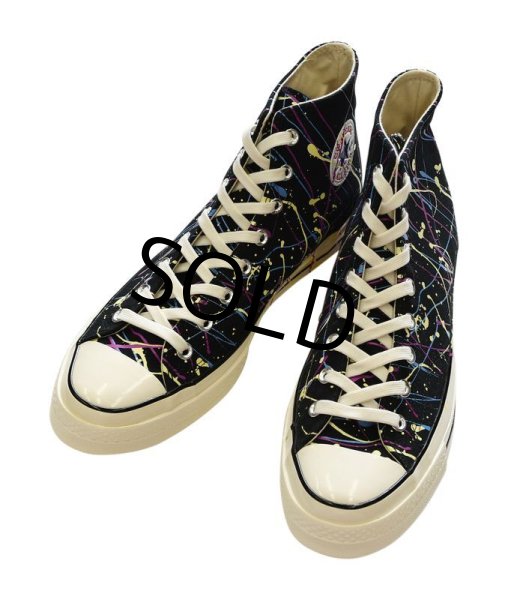 画像2: 【新品未使用】【コンバース】converse【CT70】【黒】【ペンキ加工】【チャックテイラー】【ハイカット】【サイズ29cm】  (2)