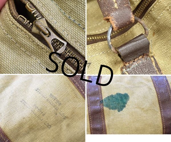 画像2: 40's【ビンテージ】WW2【米軍実物】コの字止め【U.S.ARMY】【ミニボストンバッグ】   (2)