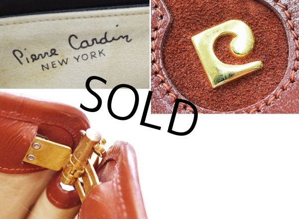 画像2: ビンテージ【ピエール・カルダン】【Pierre Cardin】【スエード☓レザー】【ブラウン】【がま口】【ショルダーバッグ】  (2)