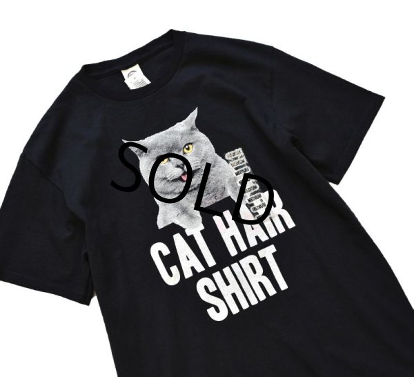 画像1: 【デッドストック】未使用【CAT HAIR SHIRT】猫【Tシャツ】【サイズＭ】  (1)