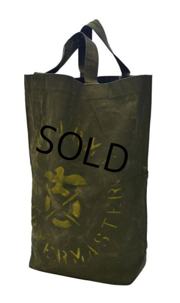 画像2: 40’s【ビンテージ】【米軍実物】【U.S.ARMY】【オイルドコットン】【トートバッグ】  (2)