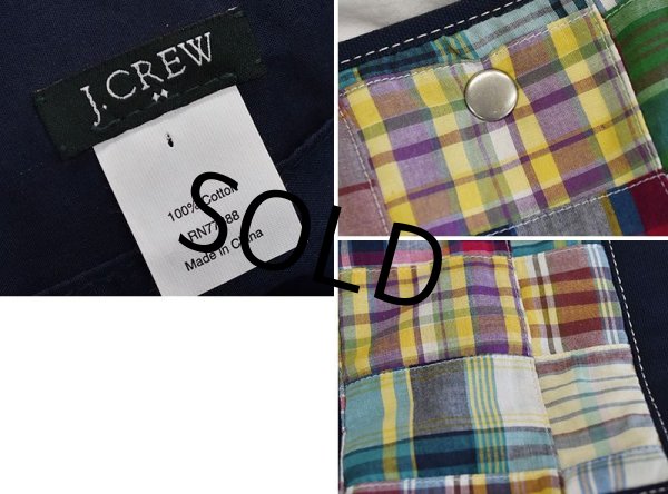 画像2: 程度良好【J.CREW】Jクルー【パッチワーク】【トートバッグ】【ミニトート】  (2)