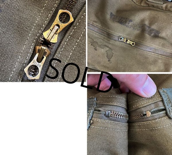 画像2: 40's【ビンテージ】【米軍実物】■【U.S.ARMY】【ステンシル入り】【アビエイターキットバッグ】★  (2)