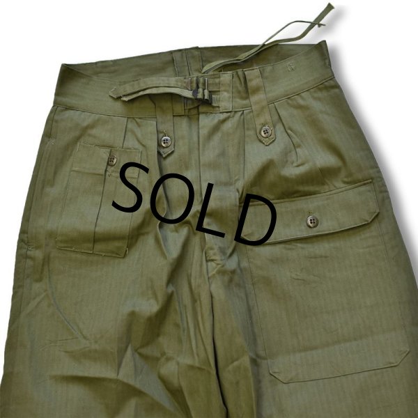 画像5: 【デッドストック】【40's】WW2【ビンテージ】イギリス軍【U.S.ARMY】ジャングルトラウザーズ【ヘリンボーンツイル】【HBTパンツ】 【カーゴパンツ】【サイズ8】  (5)