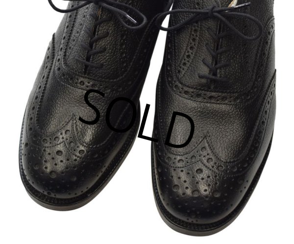 画像5: デッドストック【イングランド製】SANDERS【サンダース】【黒】【ウィングチップシューズ】【サイズ8】【26.5cm程度】  (5)