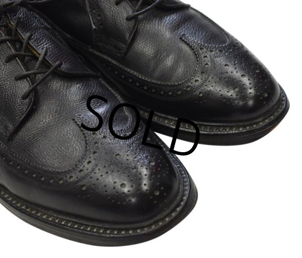 画像5: 【ビンテージ】【フローシャイム ロイヤルインペリアル】【黒】【ウィングチップシューズ】【9 D】【27cm程度】  (5)