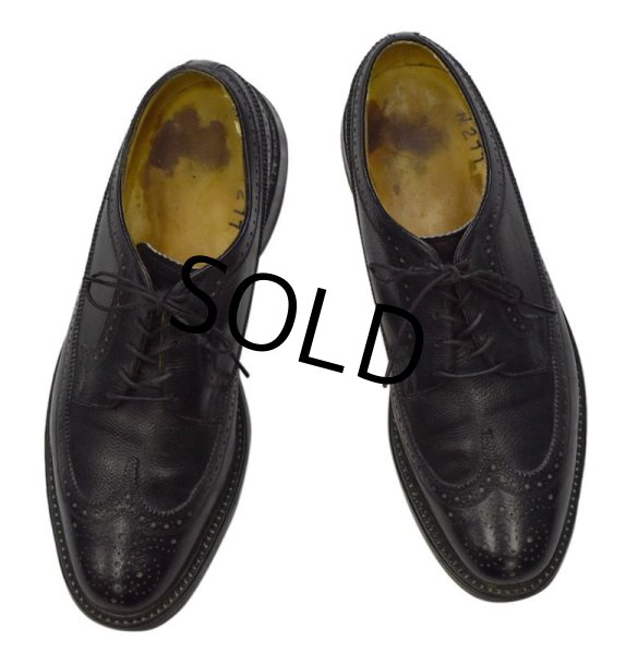画像6: 【ビンテージ】【フローシャイム ロイヤルインペリアル】【黒】【ウィングチップシューズ】【9 D】【27cm程度】  (6)