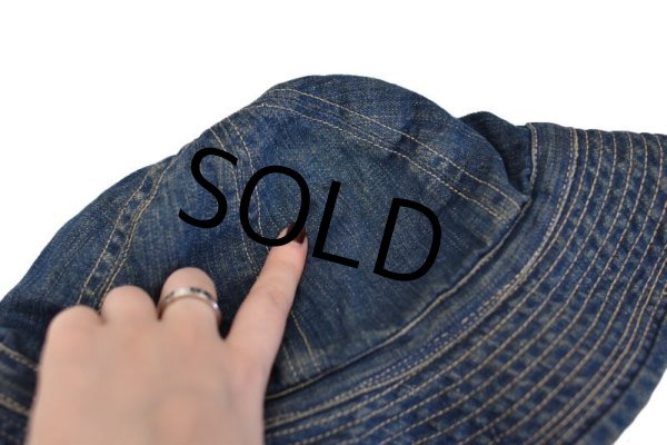 画像3: 30's【ビンテージ】U.S.ARMY【M37】デニムハット【デイジーメイハット】【57cm程度】  (3)