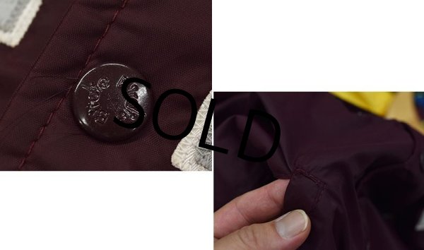 画像2: 80's【ビンテージ】【Birdie】エンジ【GARDEN CITY】ナイロン コーチジャケット 【サイズS程度】  (2)