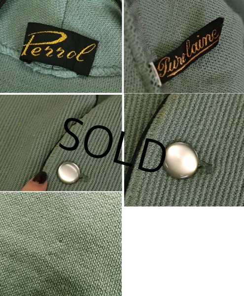 画像2: 【フランス製】ビンテージ【Perrol】【ライトグリーン・薄緑】【ニットベスト】  (2)