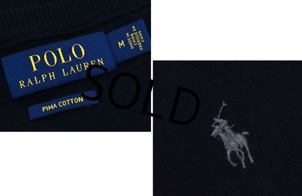 画像2: 程度良好!!【ラルフローレン】【黒】【Vネック】【コットンセーター】【サイズM】   (2)