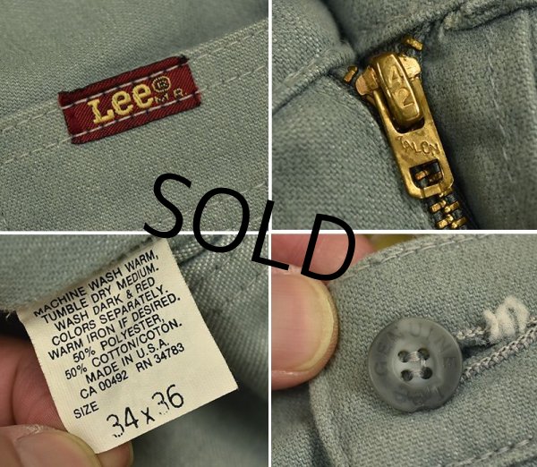 画像2: USA製【ビンテージ】【リー】【LEE】ベイカーパンツ風【ブラッシュドコットン】【34x36】  (2)