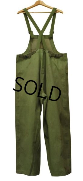 画像5: 40's ビンテージ【米軍実物】【U.S.NAVY】【レイントラウザーズ】【ウェットウェザートラウザーズ】 【サイズSMALL】【オーバーオール】  (5)