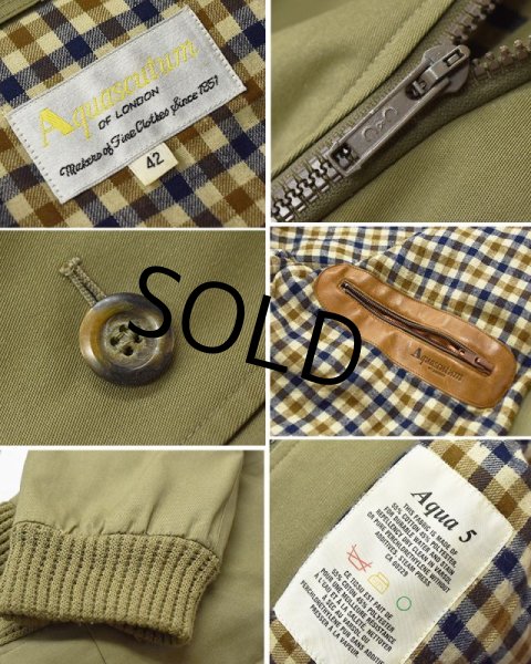 画像2: 80's【ビンテージ】【アクアスキュータム】ブルゾン【ブラウン】AQUA5トレンチブルゾン【サイズ42】  (2)