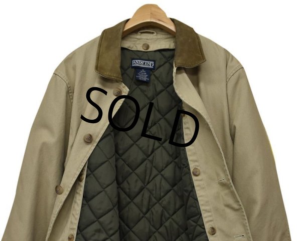 画像5: 【ランズエンド】【LANDS' END】【襟レザー】【キルティングライナー付き】【コットンジャケット 】【サイズM】  (5)