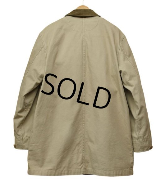 画像4: 【ランズエンド】【LANDS' END】【襟レザー】【キルティングライナー付き】【コットンジャケット 】【サイズM】  (4)