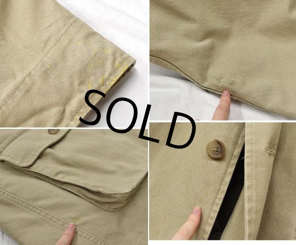 画像3: 【ランズエンド】【LANDS' END】【襟レザー】【キルティングライナー付き】【コットンジャケット 】【サイズM】  (3)