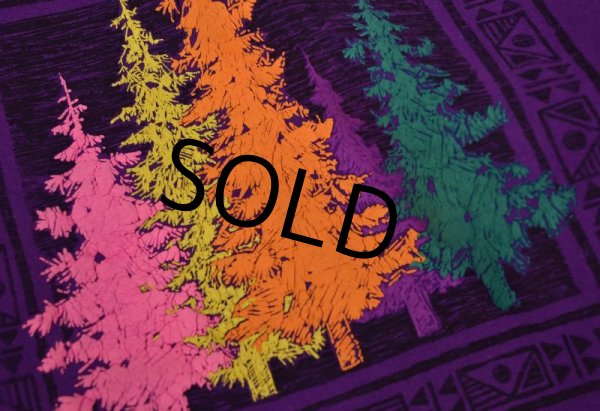 画像3: USA製【ビンテージ】【紫】【GIANTS RIDGE】【針葉樹プリント】スウェット【サイズＬ/ＸＬ】  (3)