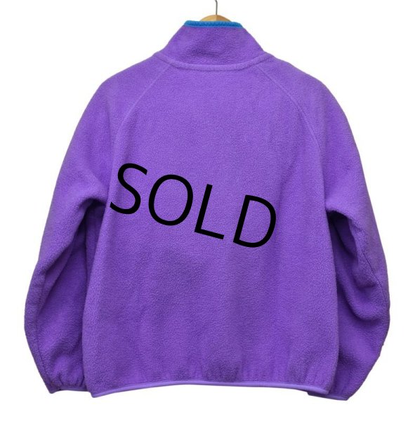 画像3: 【USA製】ビンテージ【Woorlrich】ウールリッチ【紫×水色】【フリーススナップＴ】【サイズM】【レディース古着】  (3)