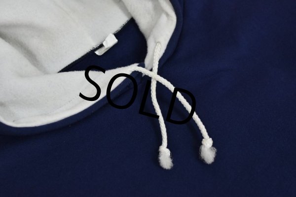 画像4: 80's【ほぼ未使用】【USA製】【ビンテージ】【紺】無地【パーカー】【サイズＸＬ】  (4)