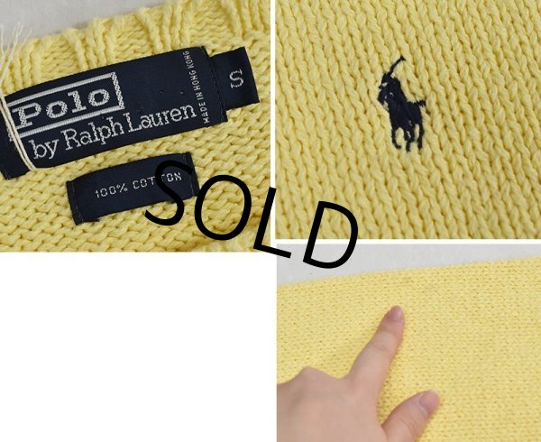 画像2: 【ラルフローレン】POLO RALPH LAUREN【黄色】【コットンセーター】【サイズS】  (2)