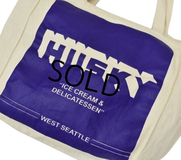 画像5: 【HUSKY】ICE CREAM & DELICATESSEN【白×紫】【トートバッグ】エコバッグ  (5)