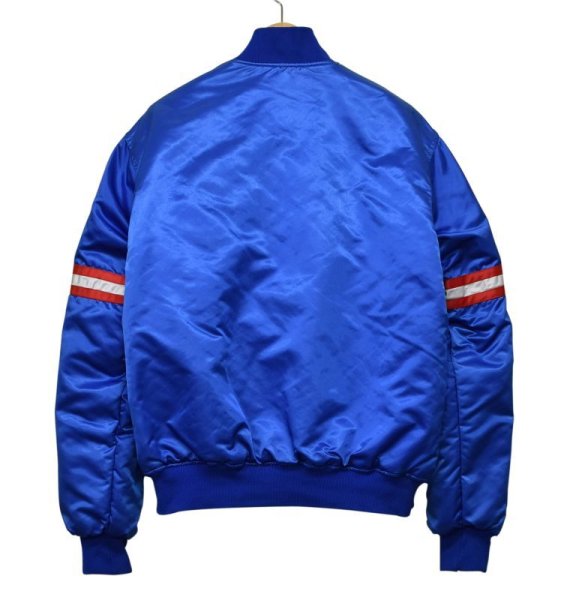 画像4: 90's【USA製】ビンテージ【STARTER】【NFL】【GIANTS】青【中綿入り】【サテンジャケット】スタジャン【サイズXL】  (4)